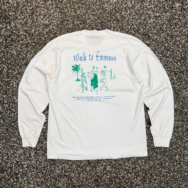 90s 프룻오브더룸 누가복음 롱슬리브 티셔츠 made in USA (XL