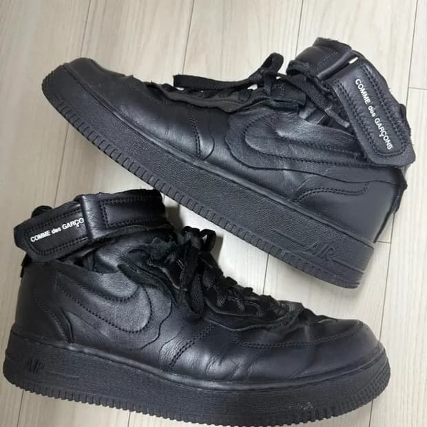 꼼데가르송(CDG) 나이키 에어포스 미드 블랙 255