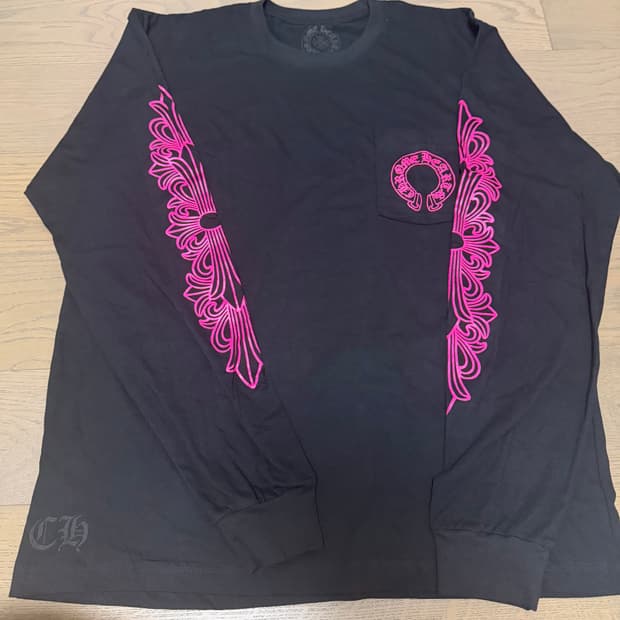 크롬하츠 홀스슈 롱슬리브 핑크 XL