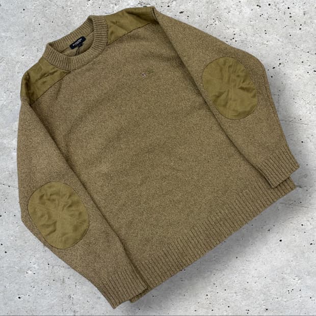 [L] 버버리 런던 패치 니트 스웨터 베이지 D78