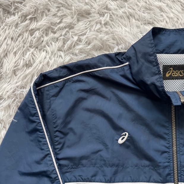 ASICS 일본빈티지 나일론 바람막이 아식스 바람막이 XL 100