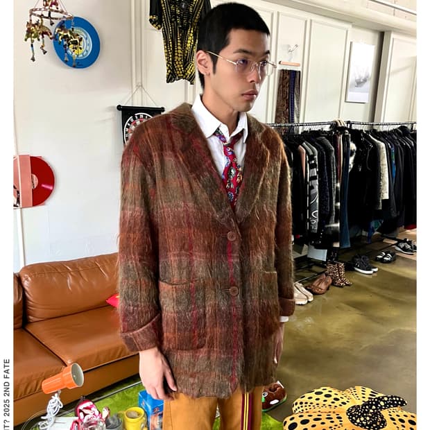 1970-80s Life by GIVENCHY Old Mohair JK