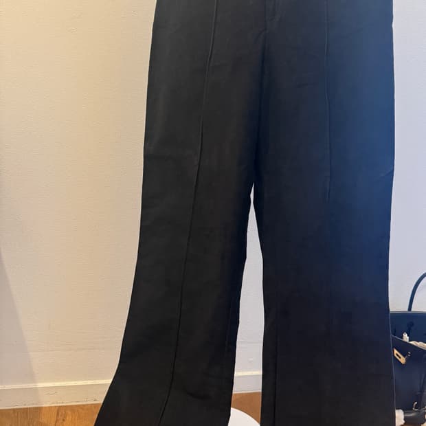 새상품)benetto 블랙면스판 팬츠