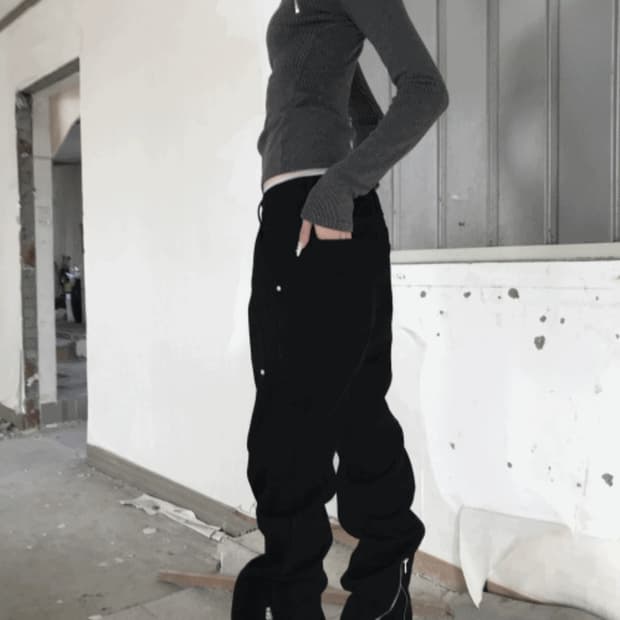 kyoiii GRIND ZIP CARGO PT(BLACK) s