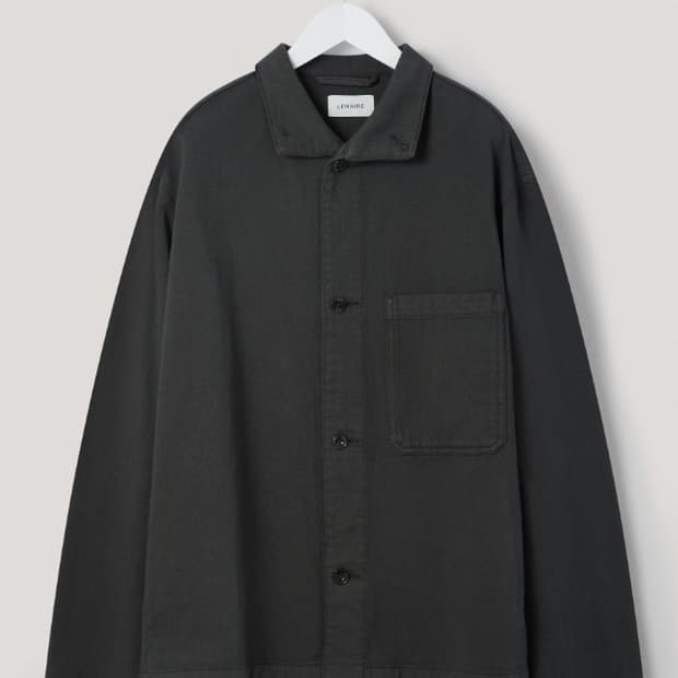 르메르 데님 스탠드 칼라 오버셔츠 징크
