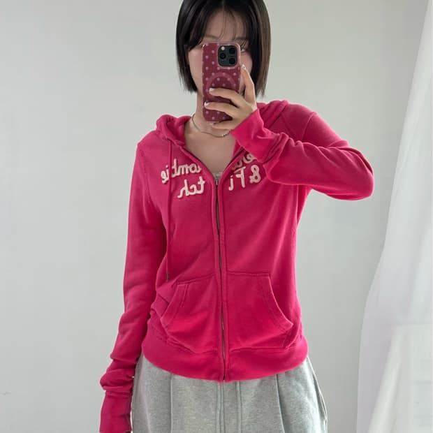 아베크롬비 핫핑크 후드집업