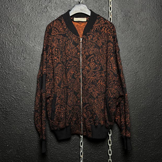 90‘s madame NICOLE-Jacquard Knit Zip-up