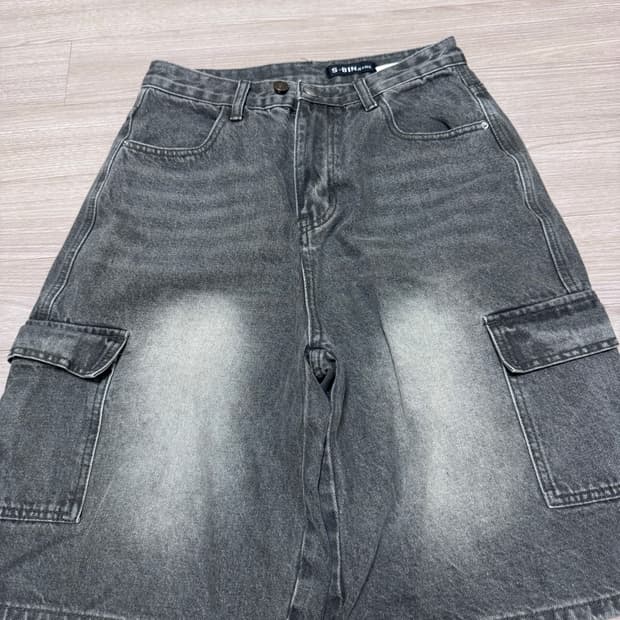 흑청 카고 버뮤다 팬츠