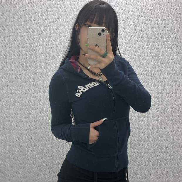 아베크롬비 올드스쿨 Y2K 러블리힙 슬림핏 후드집업 XL C09183