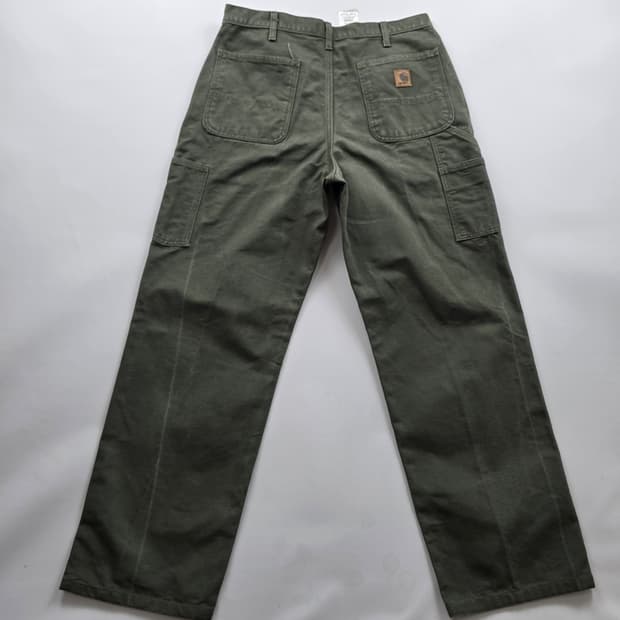 칼하트 카펜터 헤비 덩가리 카키색 사이즈33 R3481