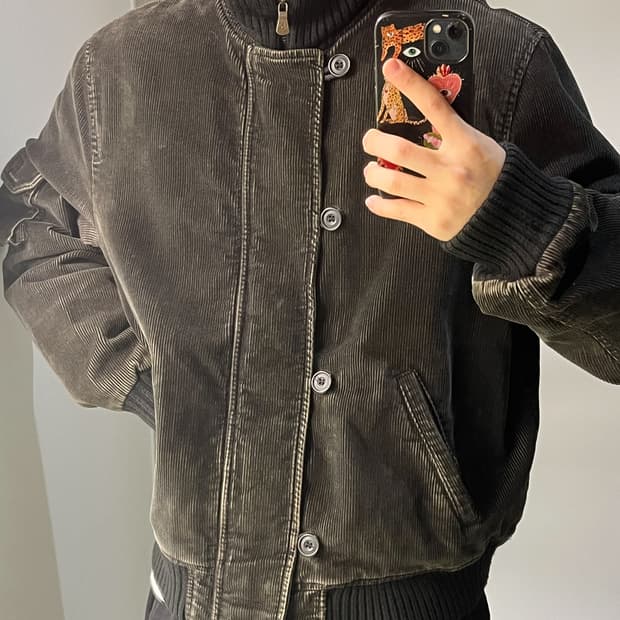 캘빈클라인 진스 코듀로이 데크 자켓