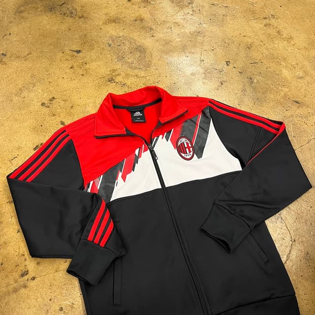 아디다스 ac밀란 검빨 블랙 레드 져지 트랙탑 90
