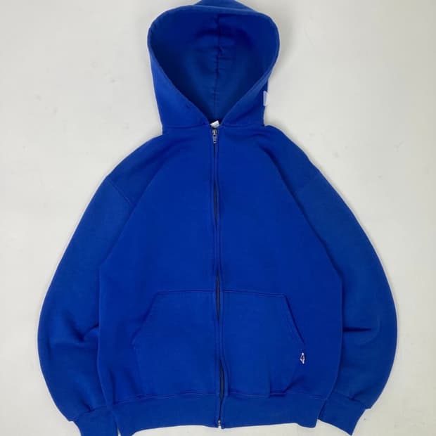 90s Russell Zip Up Hoodie (blue)