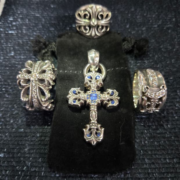 크롬하츠필리그리사파이어정품펜던트