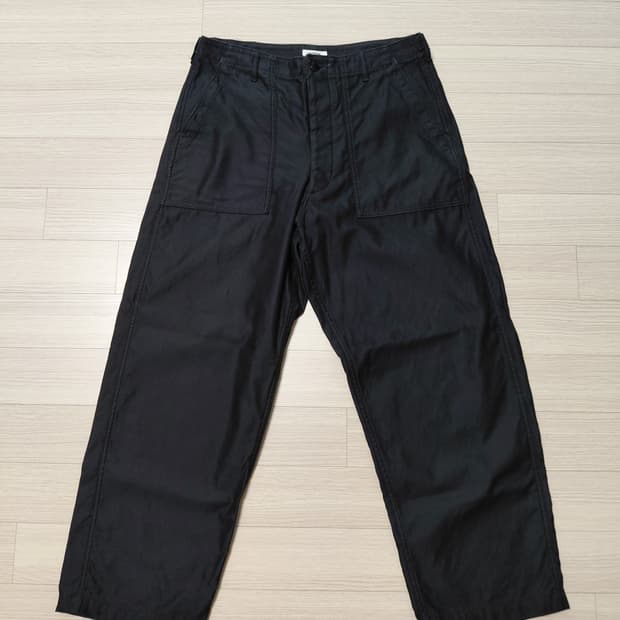 [5] 인테림 기자 사틴 베이커 팬츠 블랙