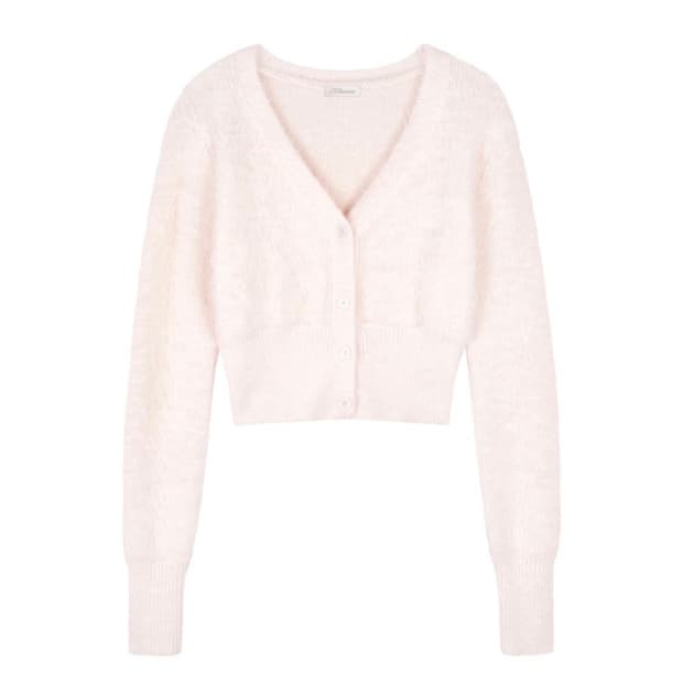 클리시어 코튼캔디 브이넥 가디건