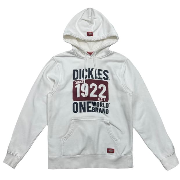 디키즈 레터링 후드티 화이트 M