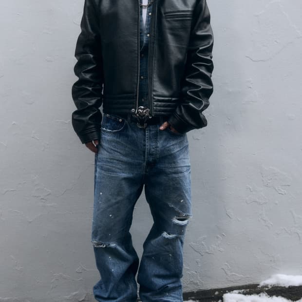 파프롬왓 퍼커링 레더 자켓 2사이즈