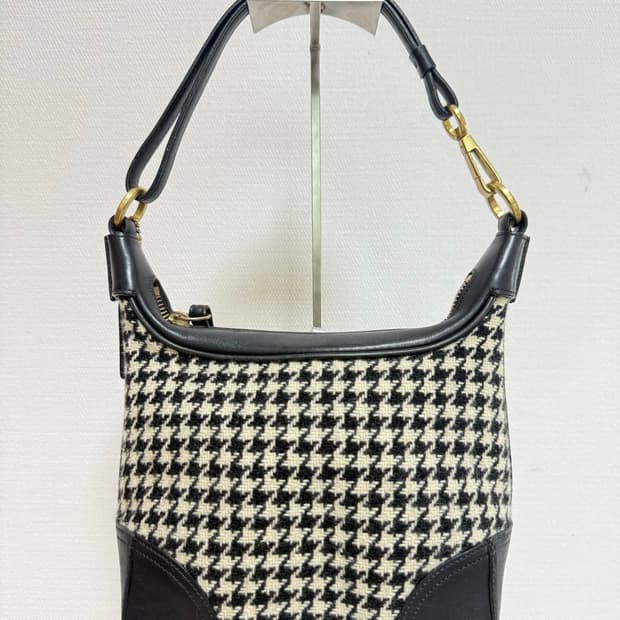 희귀⚡️y2k 코치 울 하운드체크 백