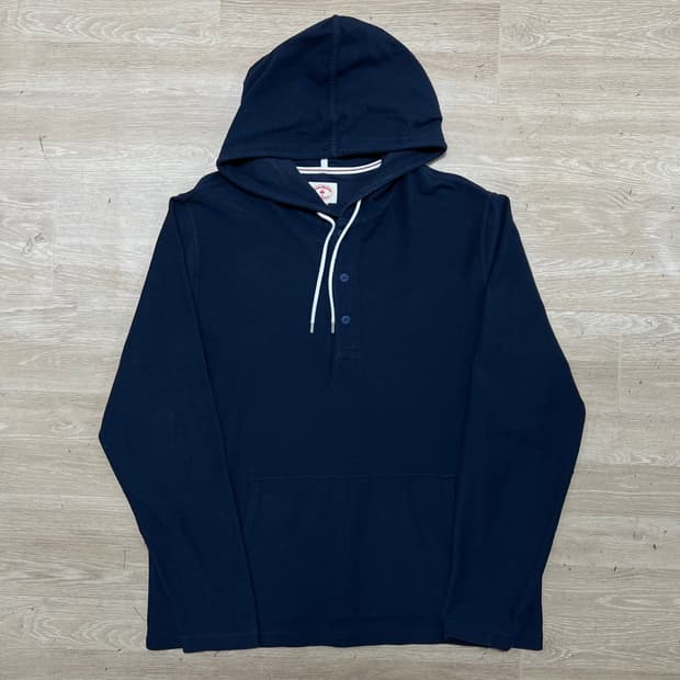 브룩스 브라더스 버튼 헨리넥 후드티 [네이비] L/100