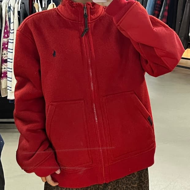 폴로 플리스 집업