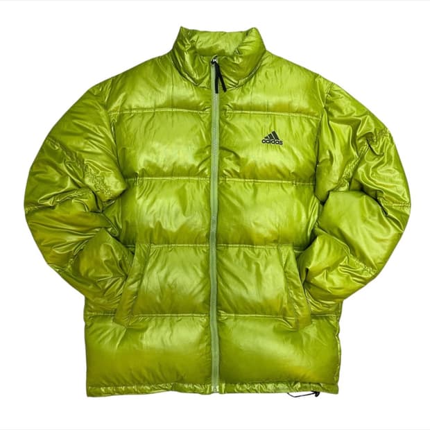(바배) 아디다스 올드스쿨 그린 패딩 실측XL