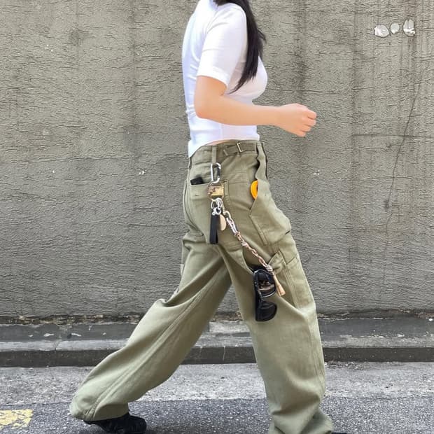 누마레 EE 가먼츠 다이드 워크팬츠