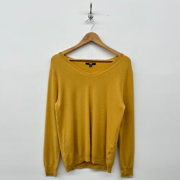 캐시미어 100% v넥 니트 여xl