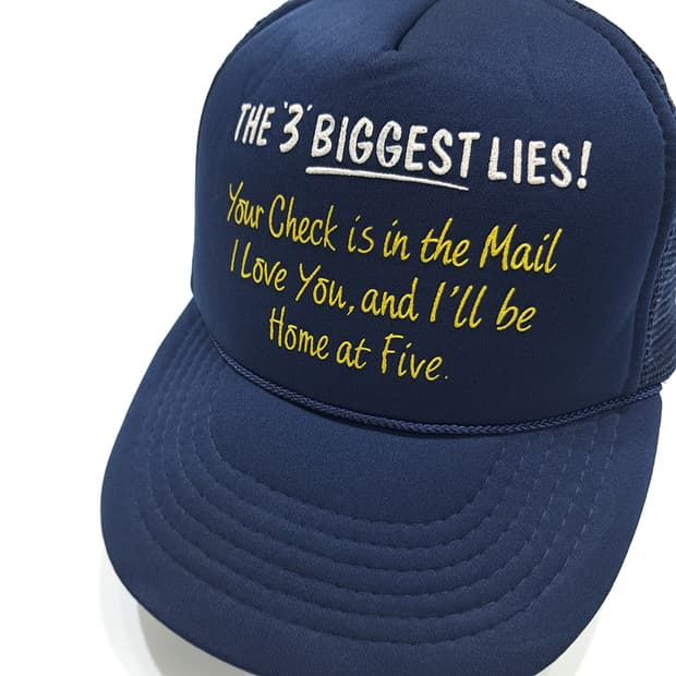 빈티지 The 3 Biggest Lies 로프 메쉬 트러커캡 P1935
