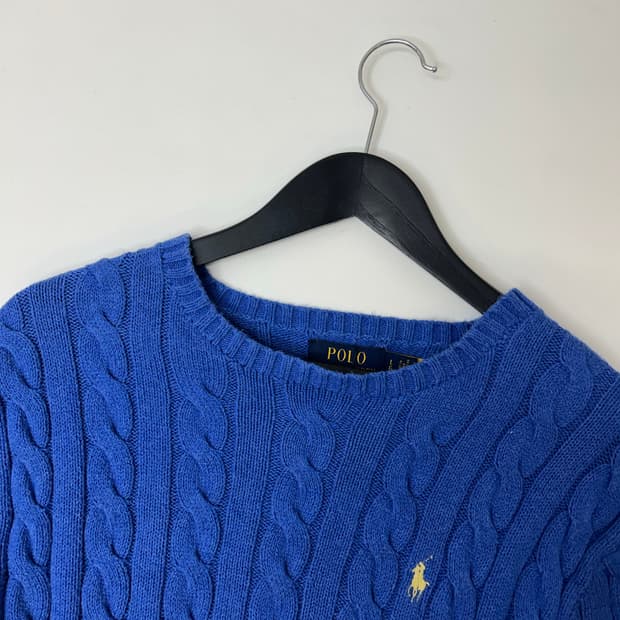 Polo 폴로 블루 케이블 니트 