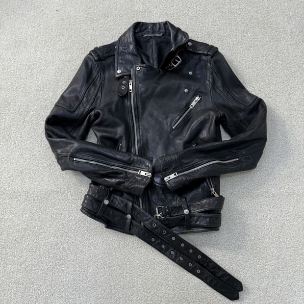 [M] 빈티지 여성 레더 라이더 자켓 0105T1