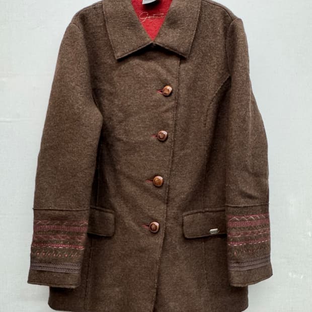 가이거 버진울 애스닉 소매 코트 42(M)