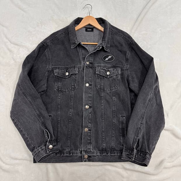 (L)웰던 오버사이즈 블랙 데님 자켓