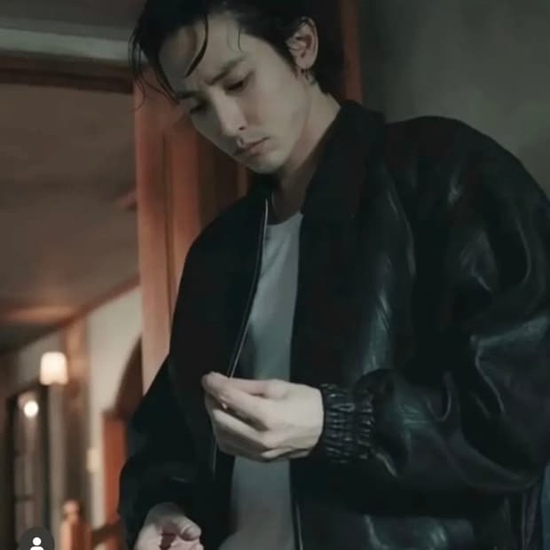 렉토 루카스 레더 점퍼 가죽 자켓 블랙 이수혁 착용