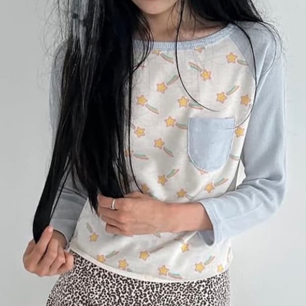 샵페어리 리틀 슈팅스타 별 티셔츠 히스테릭글래머 스카이블루 코이세이오