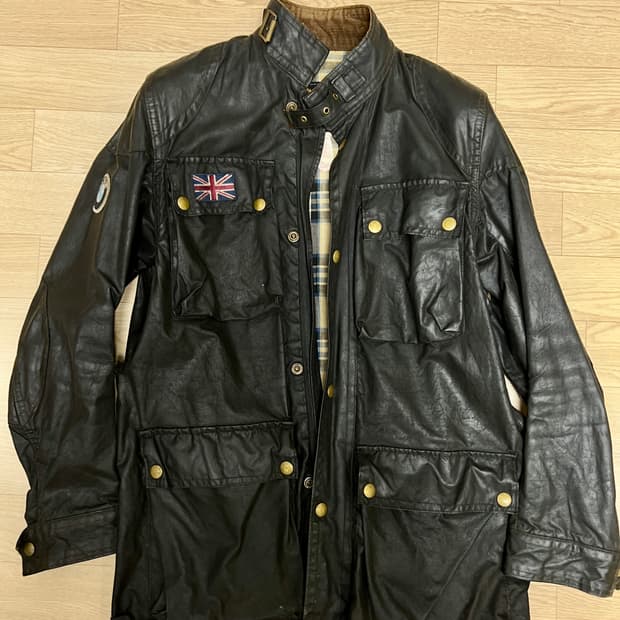 빈티지 벨스타프 X BMW 트라이얼마스터 왁스드 자켓