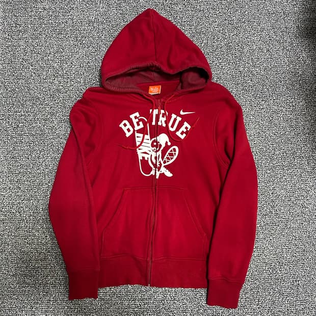 (M) 나이키 Be True 레드 후드집업