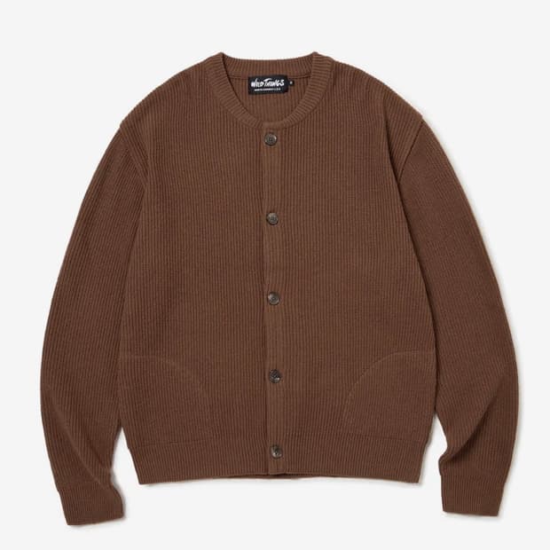 와일드띵스 코지웜 울 가디건 모카
