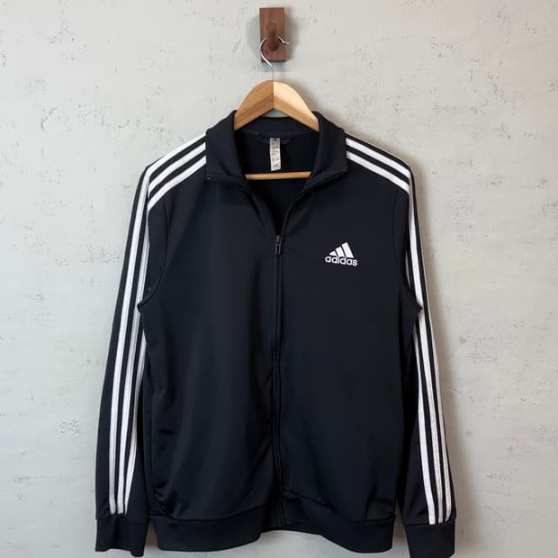 아디다스 기본 삼선 트랙탑 져지 블랙