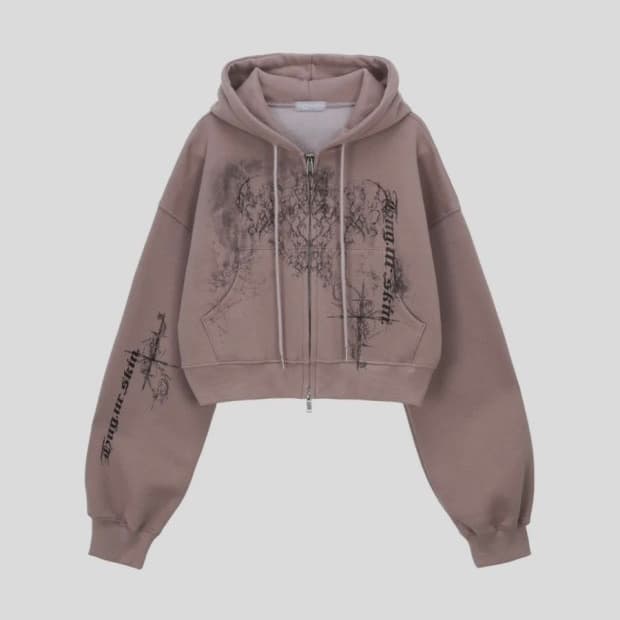 허그유어스킨 플러피 후드집업