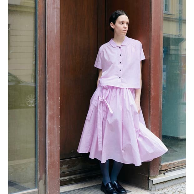 코스모스 COSMOSS RUFFLE BLOUSE + SKIRT (세트)