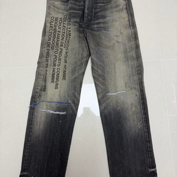 요지야마모토 네이버후드 데님팬츠