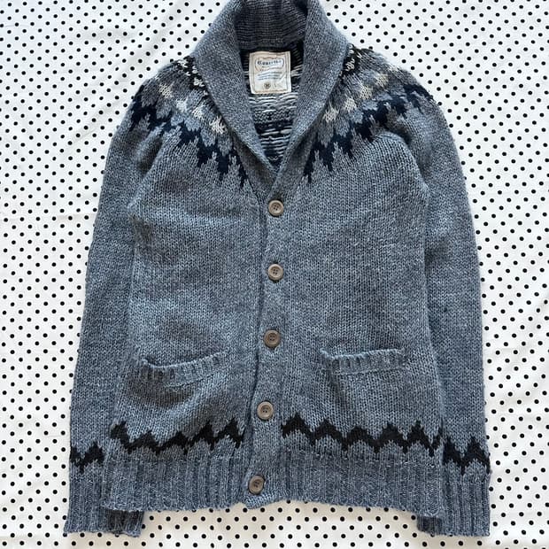 노르딕 그레이 포켓 가디건 