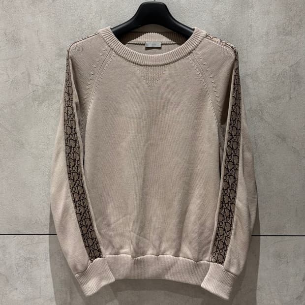 A+ / L (103) 디올 오블리크 인서트 니트 베이지