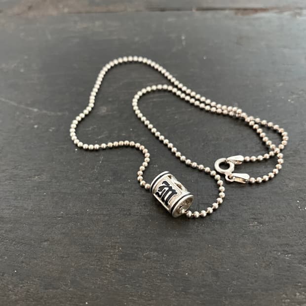 七寶 m cylinder 925silver neckla