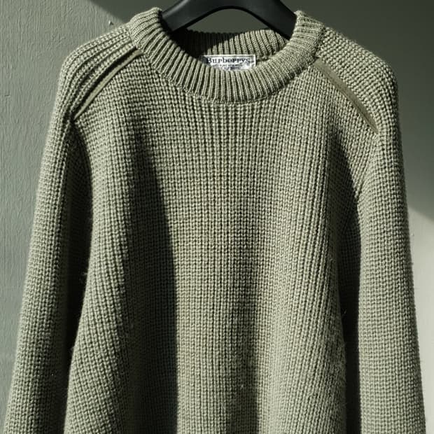 90s Burberry's military sweater