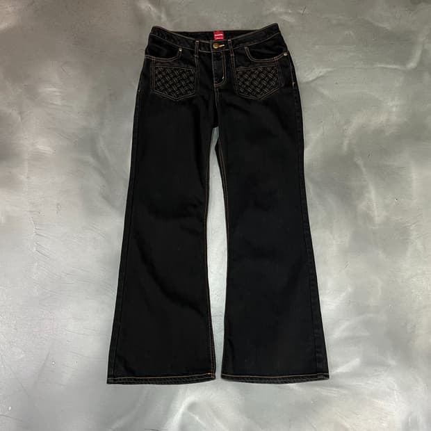 Bobson 디테일 흑청 부츠컷 데님팬츠 y18839