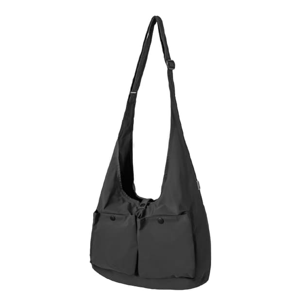 [새상품]마지언타이틀 보어 나일론 크로스백 그레이