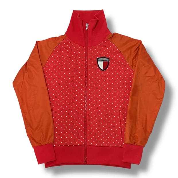 Adidas 도트 땡땡이 오렌지 집업 트랙탑 져지