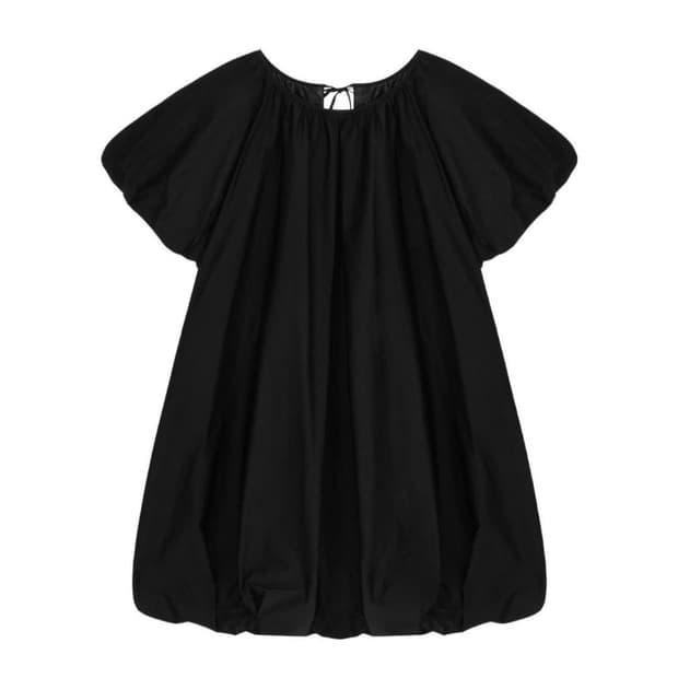 COSMOSS VOLUME MINI DRESS (Black)